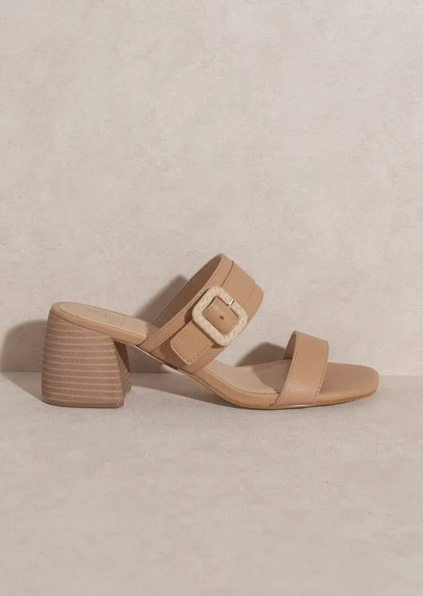 Nicole Buckle Block Heel - FINAL SALE