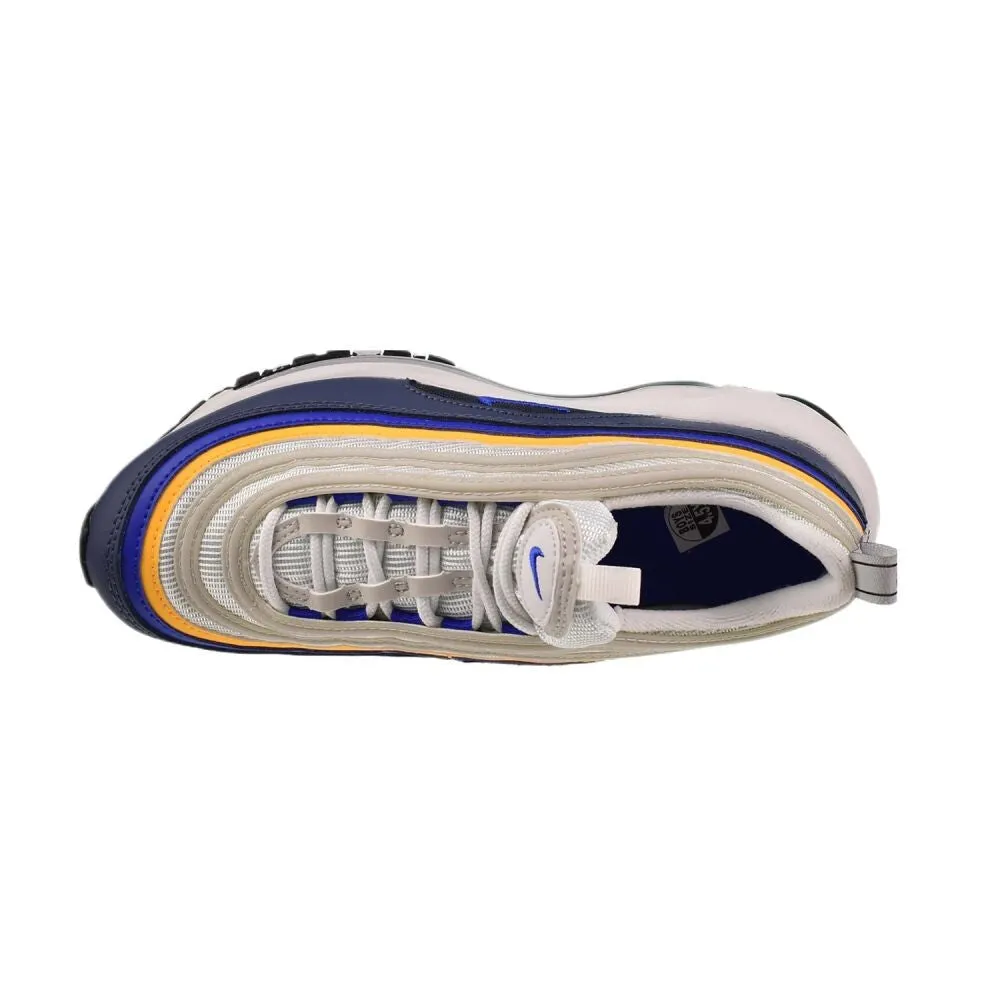 Nike Air Max 97 (GS) Big Kids' Shoes White-Blue-Laser Orange 921522-115