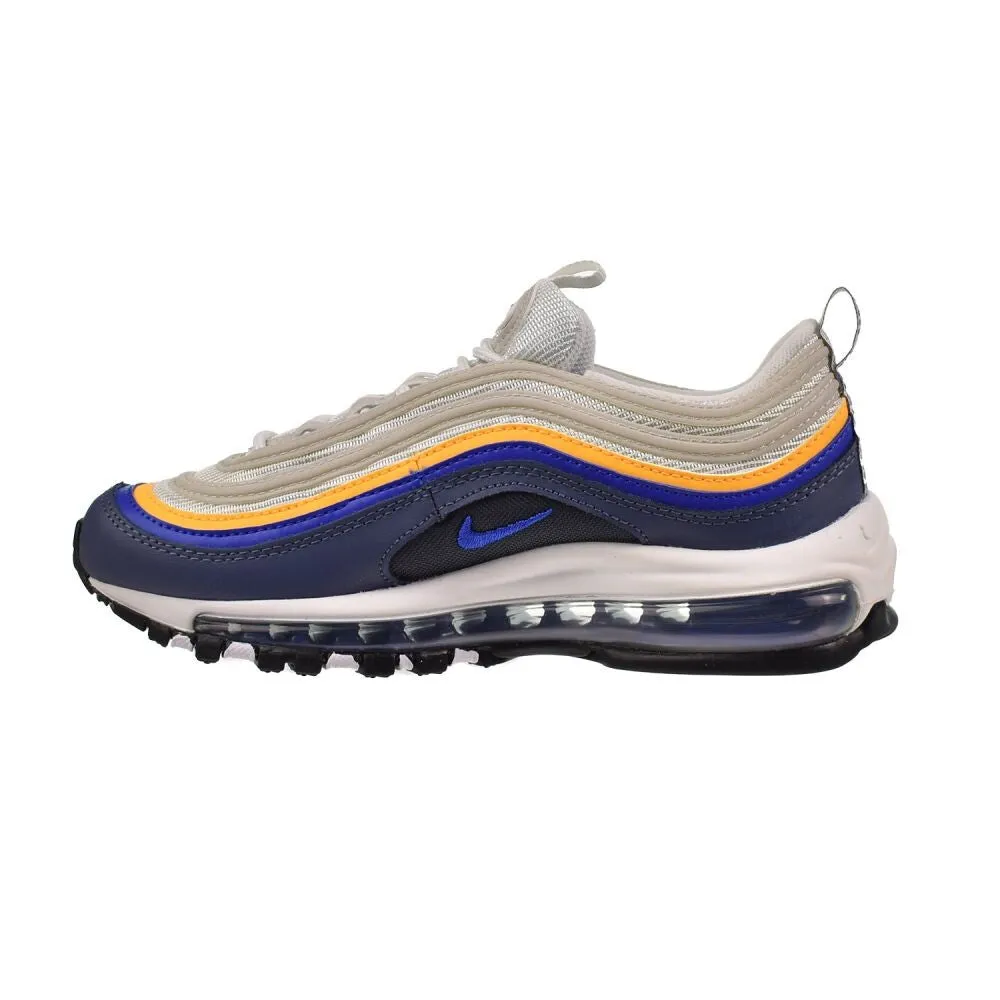 Nike Air Max 97 (GS) Big Kids' Shoes White-Blue-Laser Orange 921522-115