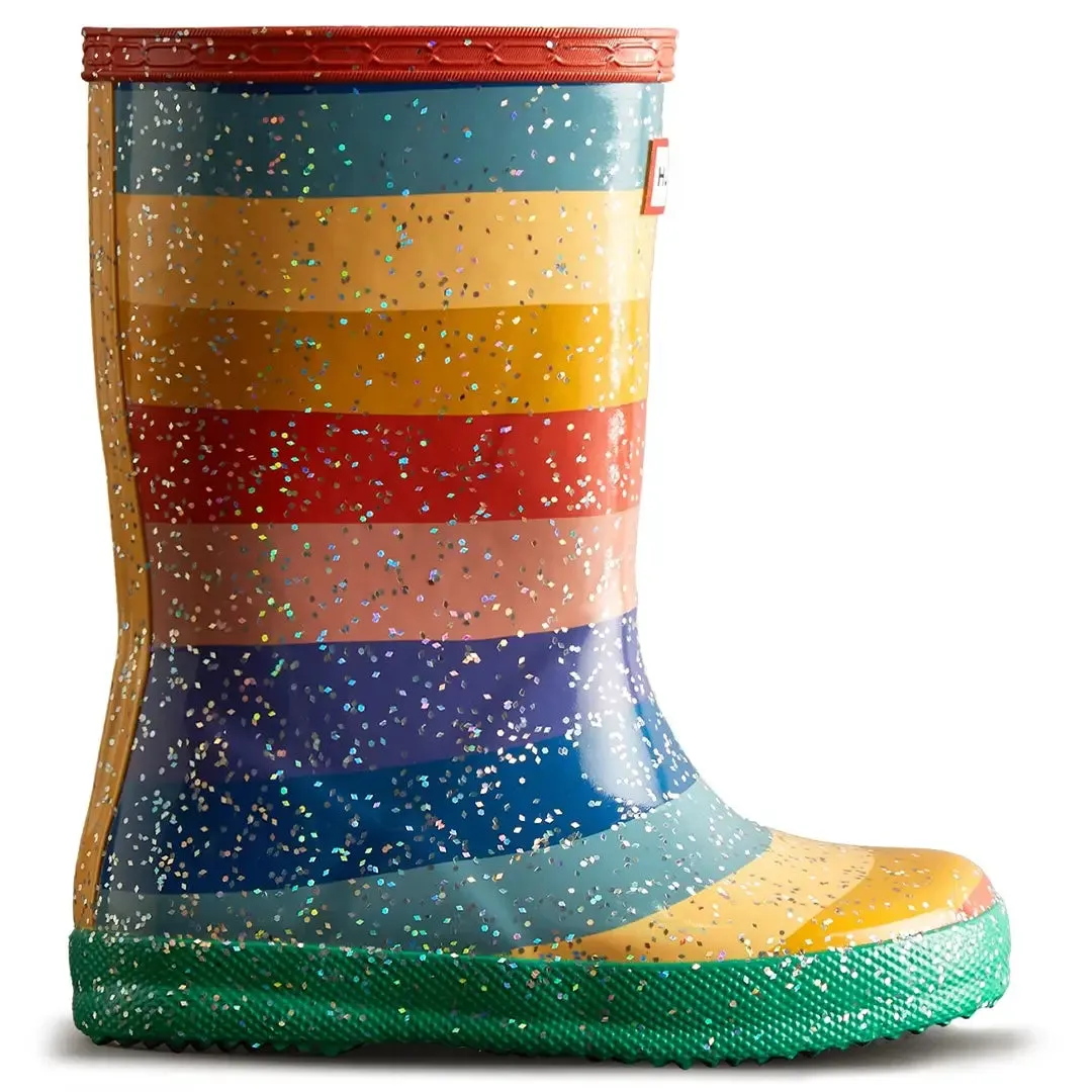 Original First Classic Rainbow Giant Glitter Boot - Bright Multicoloured by Hunter