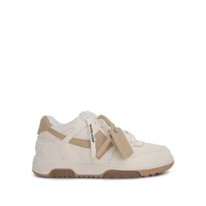 Out Of Office Calf Leather Sneaker in White/Sand