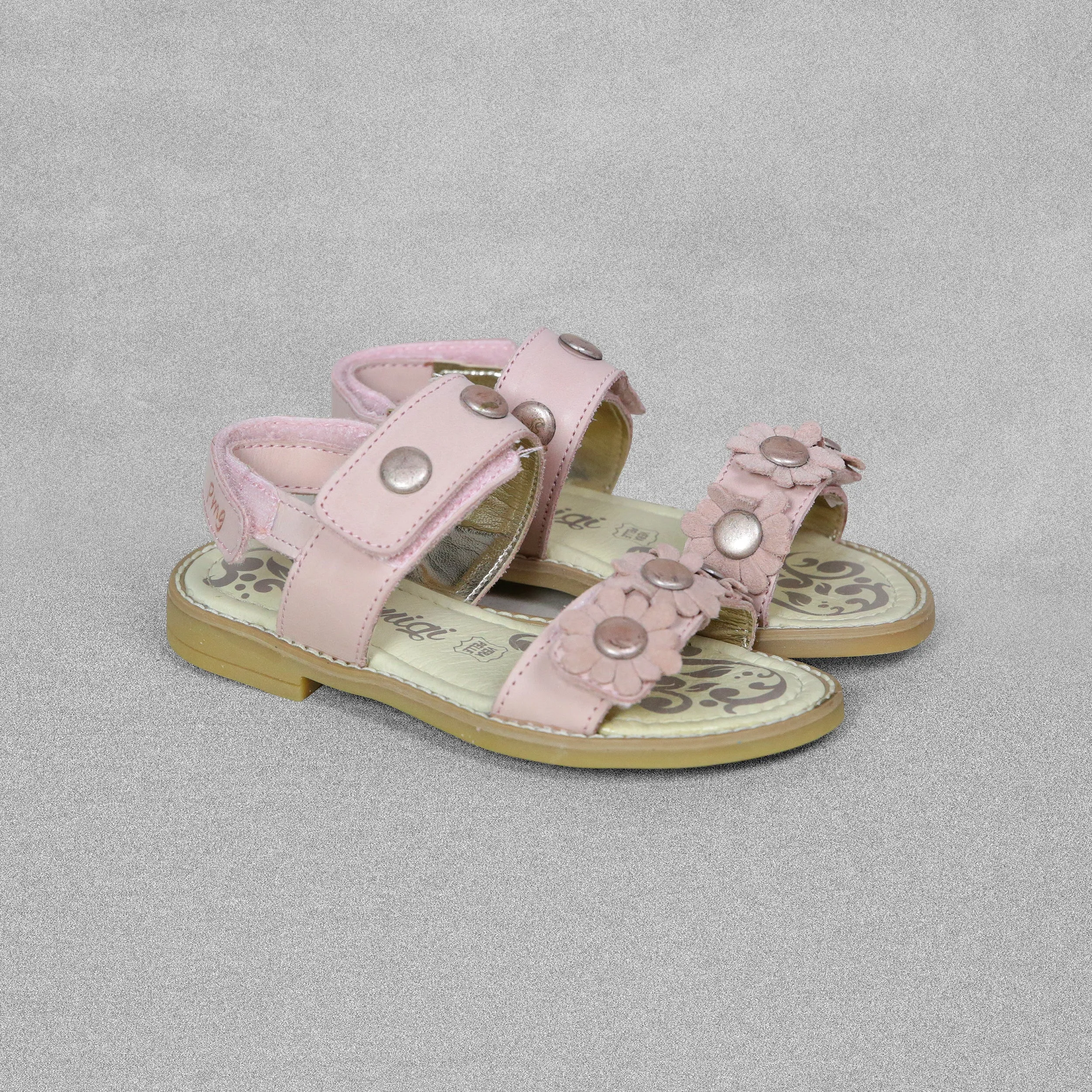 'Primigi' Girls Pale Pink Sandals with Velcro Straps - UK Child Size 10 / EU 28