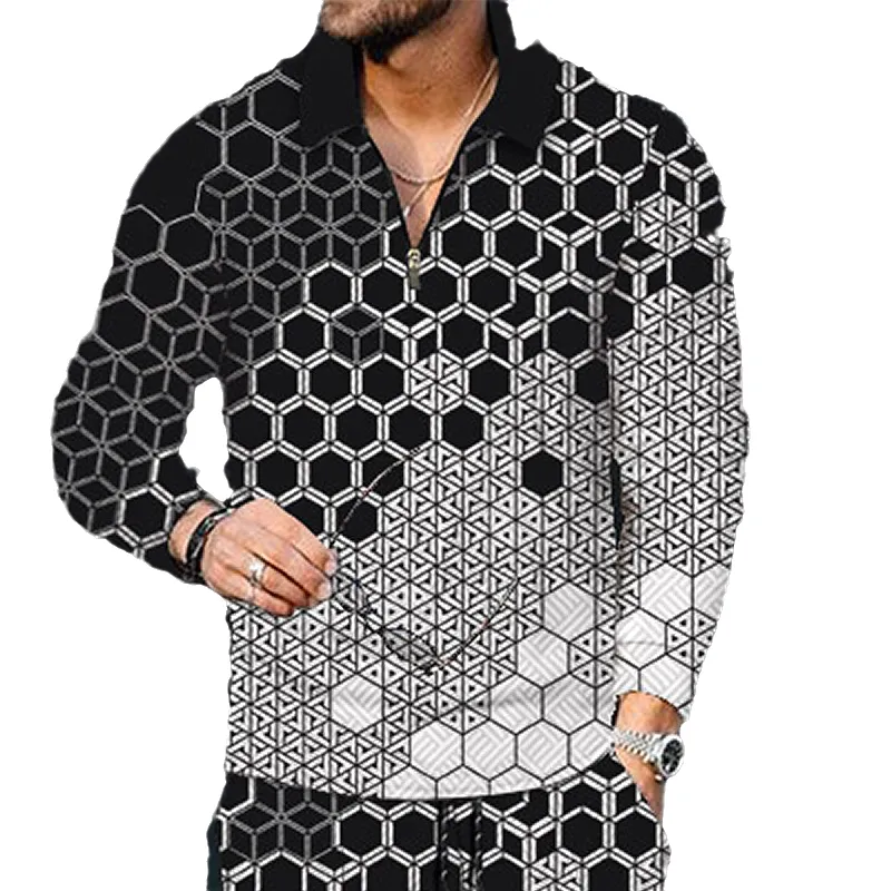 Printed Men's Long Sleeve Shirt