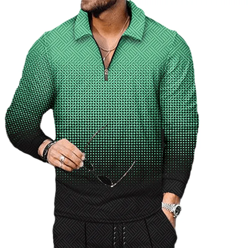 Printed Men's Long Sleeve Shirt