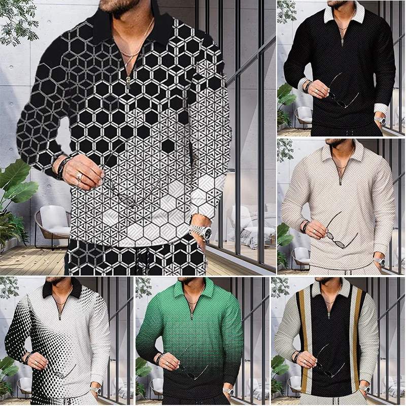 Printed Men's Long Sleeve Shirt