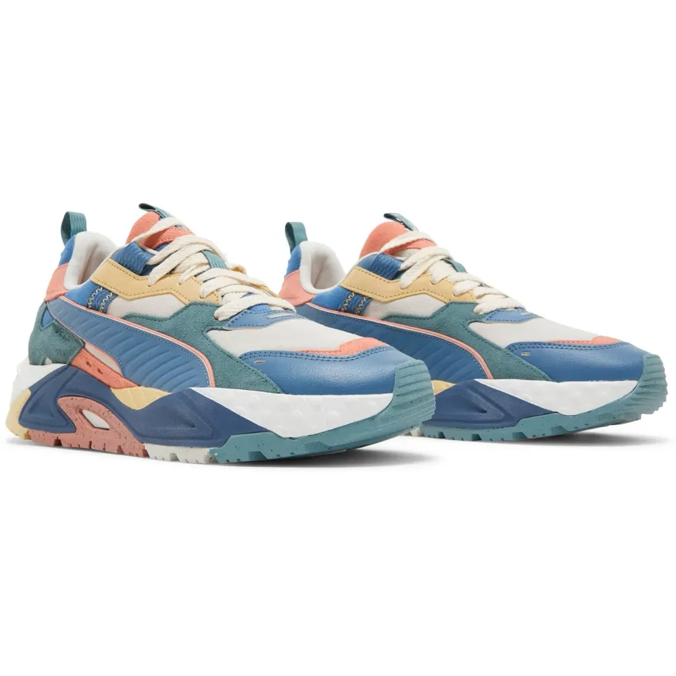 Puma Men's RS TRCK RE Escape Shoes - Vapor Grey / Deep Dive / Hibiscus Flower