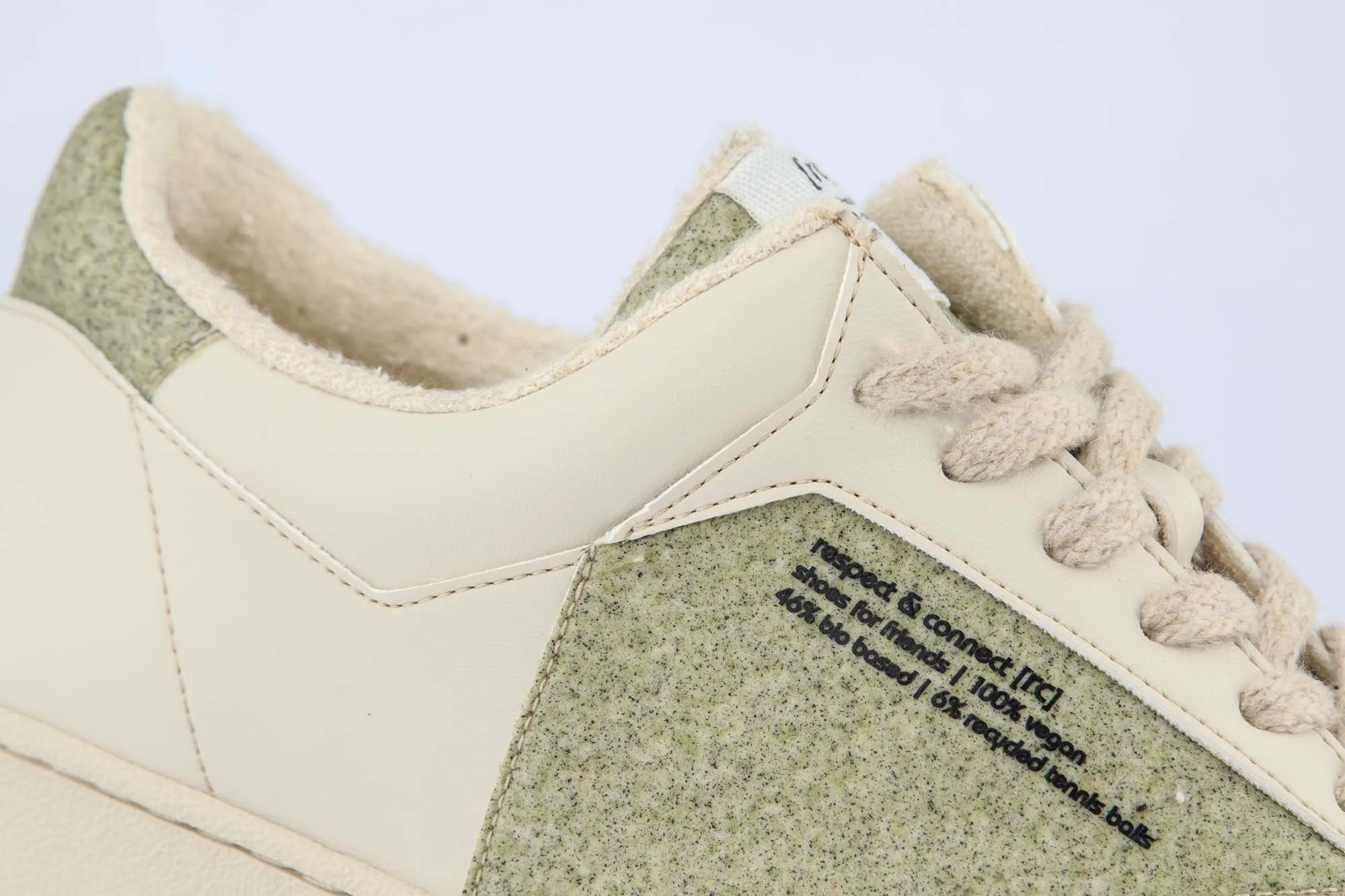 RC Retro Corn Leather Vegan Sneakers | Beige & Green