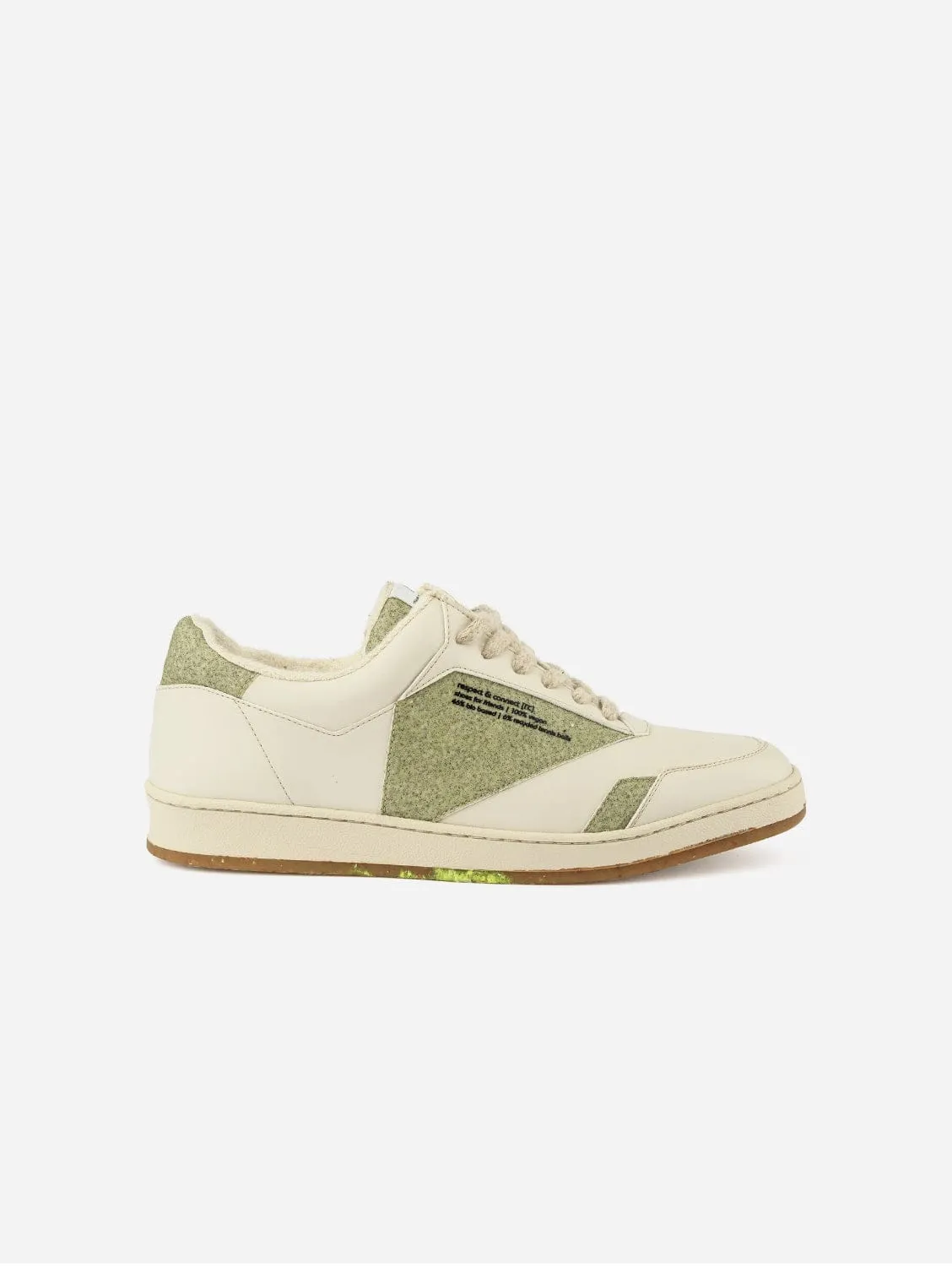 RC Retro Corn Leather Vegan Sneakers | Beige & Green