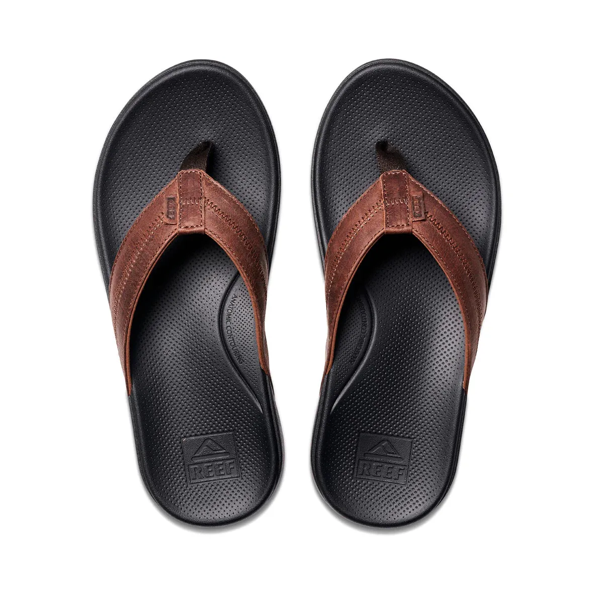 Reef Cushion Phantom 2.0 Leather- Black/Brown