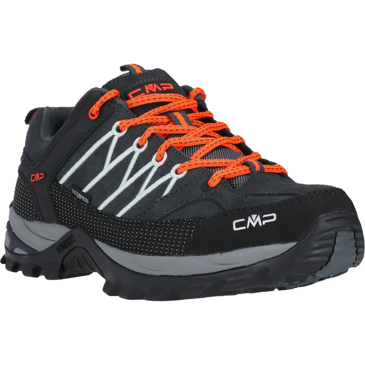 Rigel Low WP Adult Outdoor Shoe - Antracite-Flash Orange