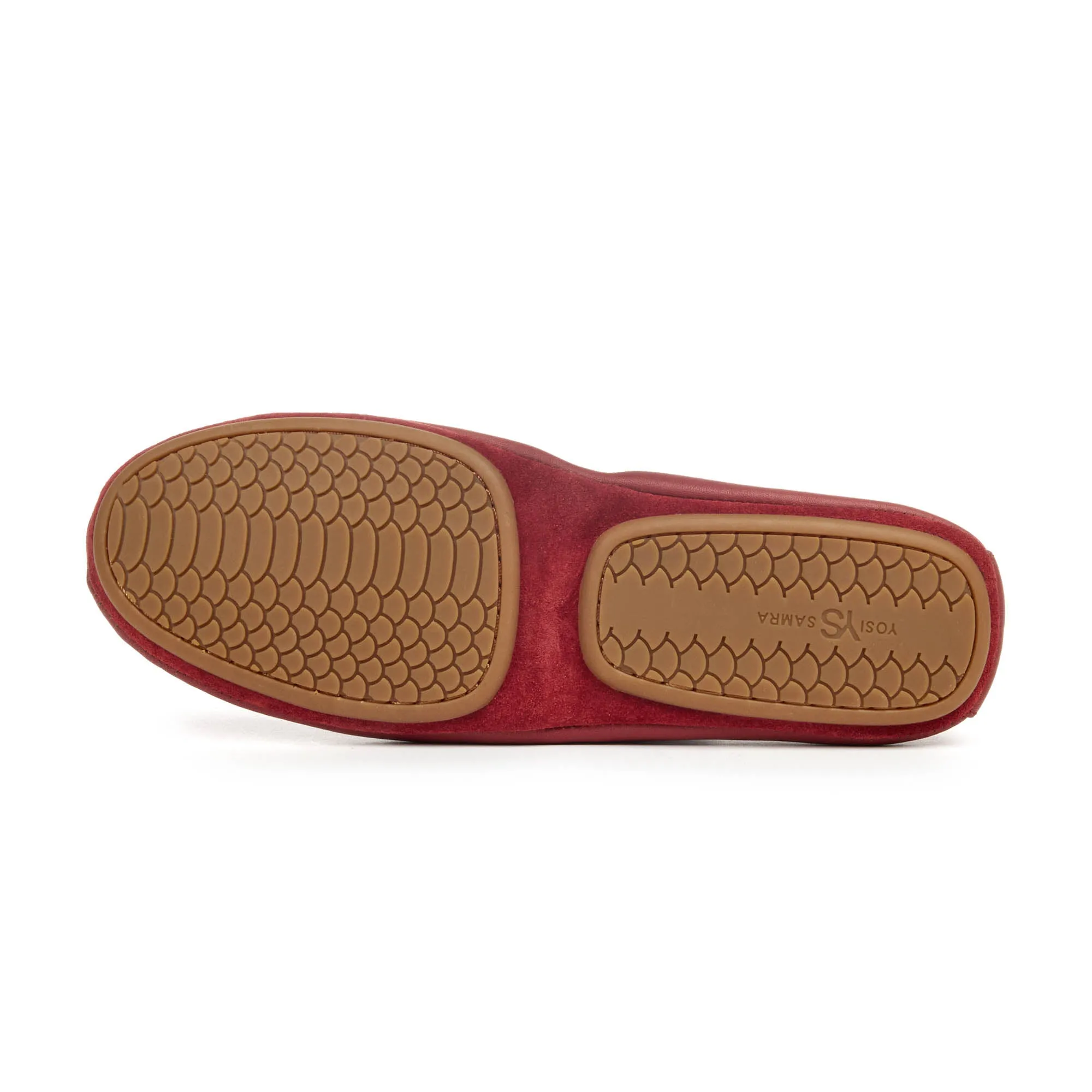 Samara Foldable Ballet Flat in Rust Leather