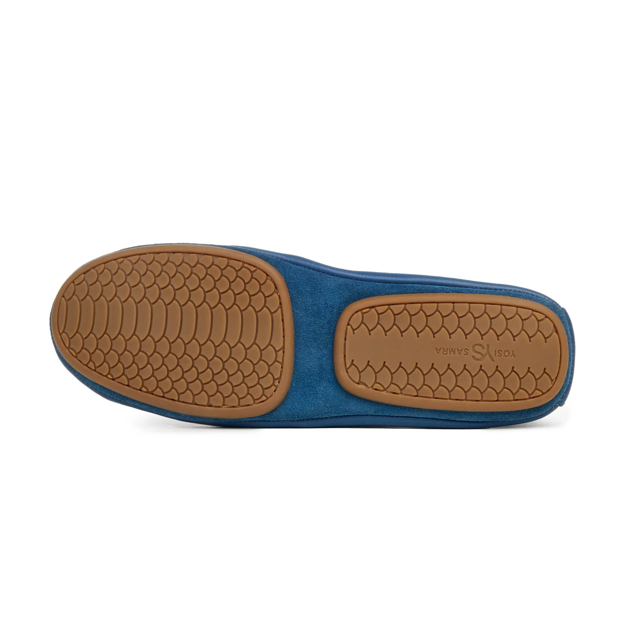 Samara Foldable Ballet Flat in Teal Leather