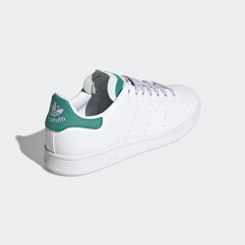 Scarpe Donna ADIDAS Sneakers linea Stan Smith colore Bianco Viola e Verde