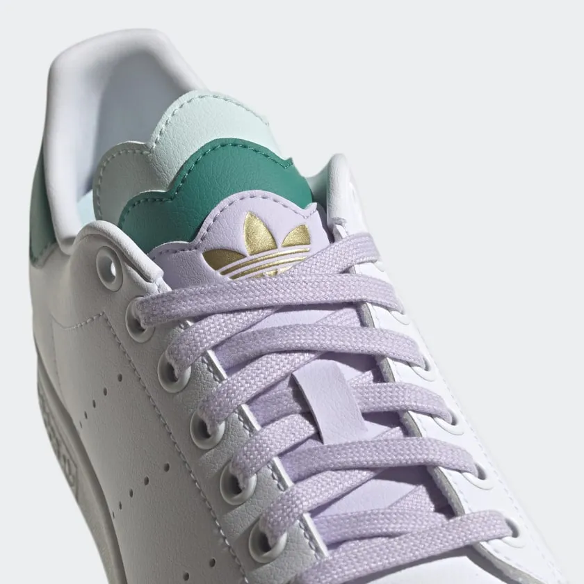 Scarpe Donna ADIDAS Sneakers linea Stan Smith colore Bianco Viola e Verde