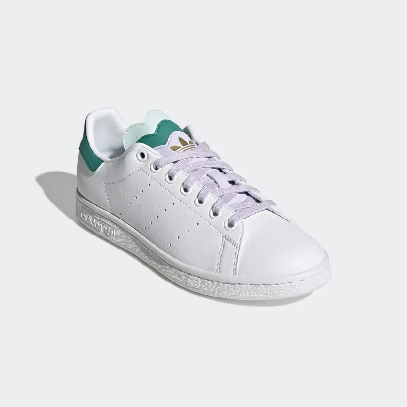 Scarpe Donna ADIDAS Sneakers linea Stan Smith colore Bianco Viola e Verde