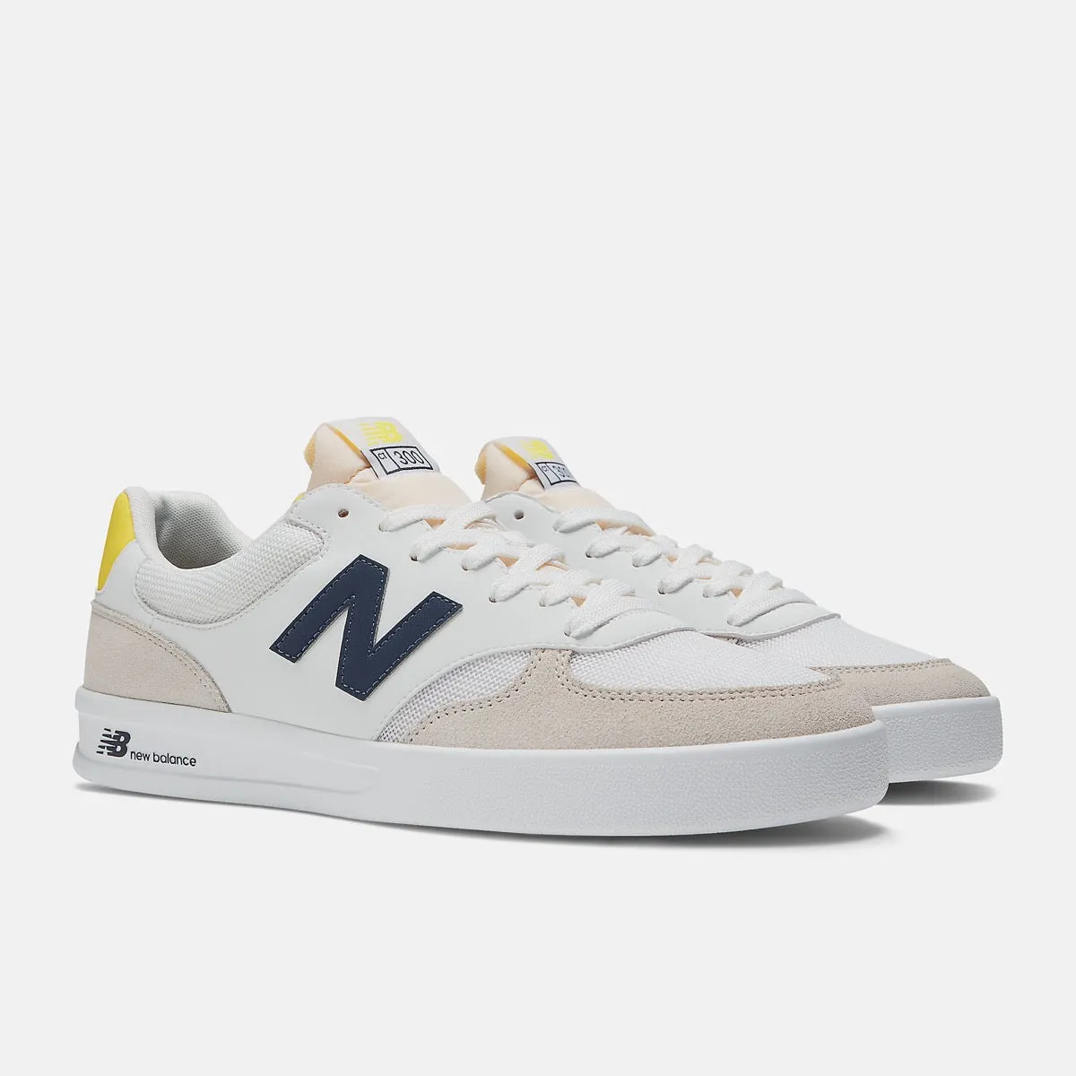 Scarpe Uomo NEW BALANCE Sneakers 300 in Mesh e Suede colore White e Navy