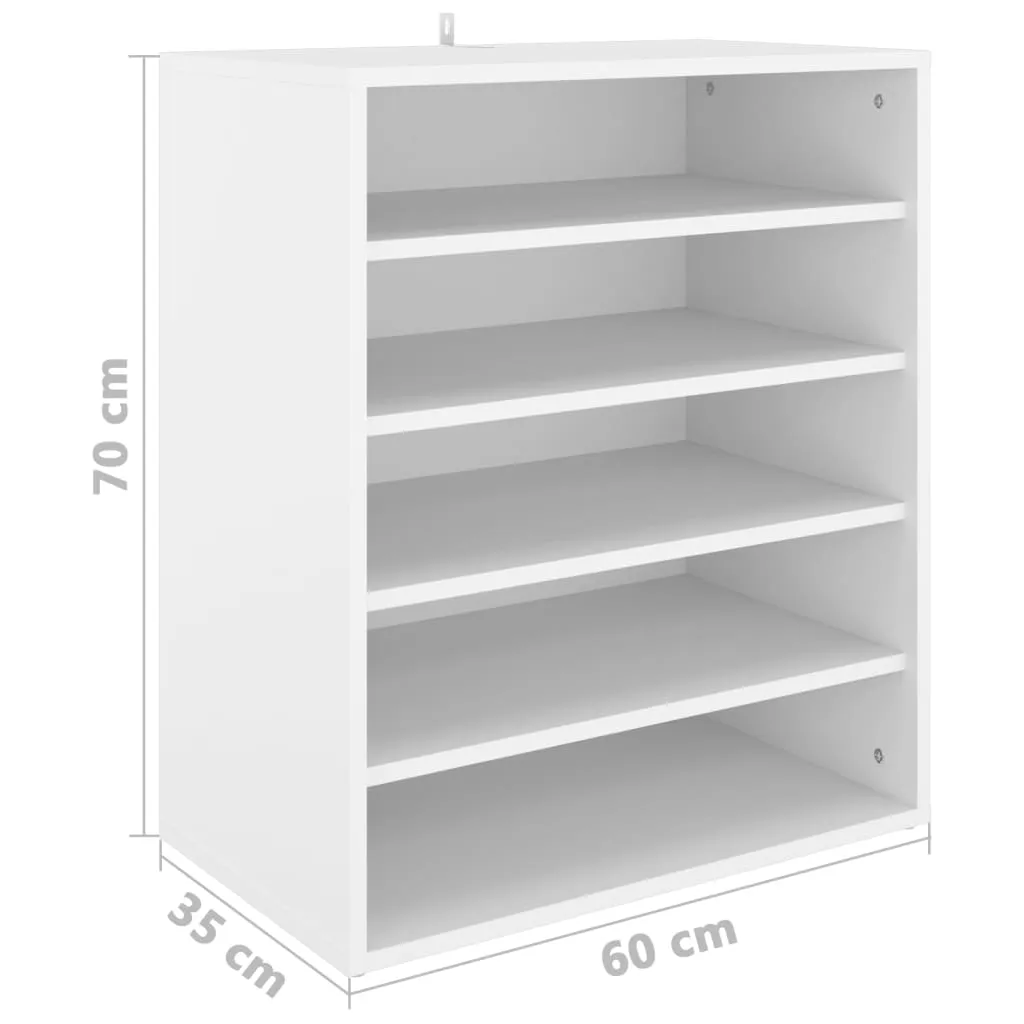 Shoe Cabinet White 60x35x70 cm Chipboard