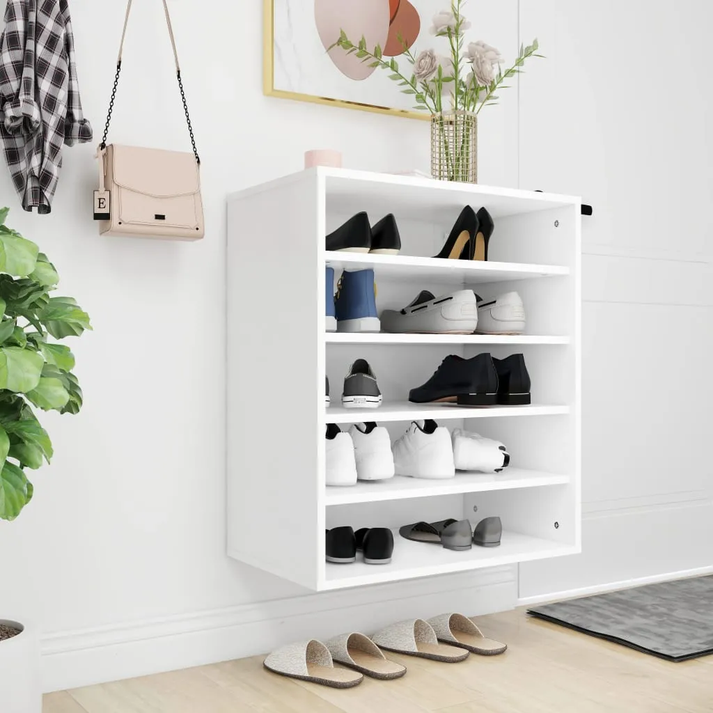 Shoe Cabinet White 60x35x70 cm Chipboard