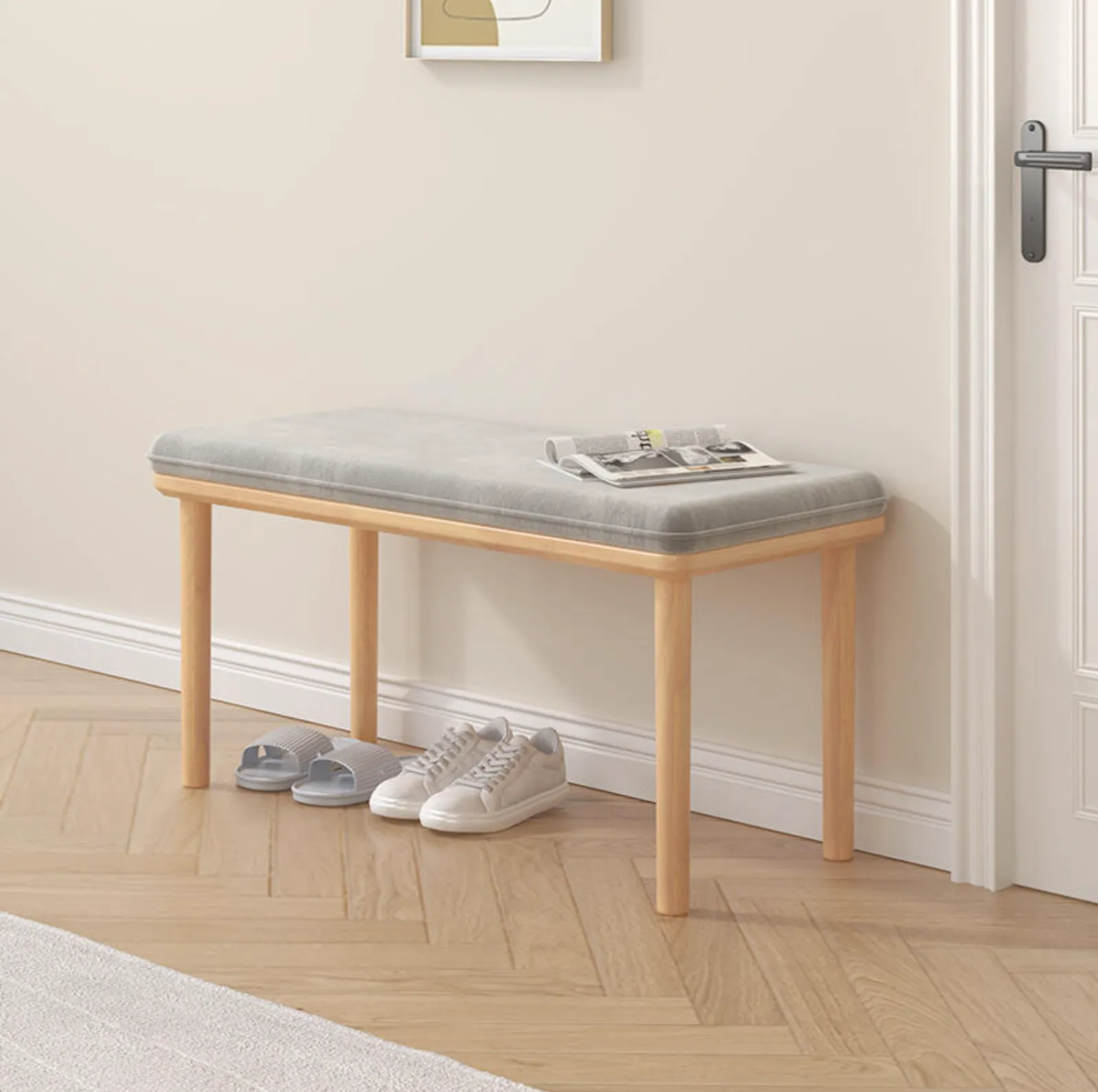 Shoe Rack Bench for Entryway-100CM