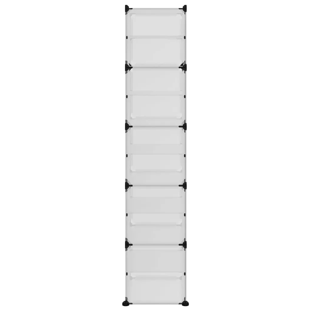 Shoe Rack Transparent 44x31.5x153.5 cm PP