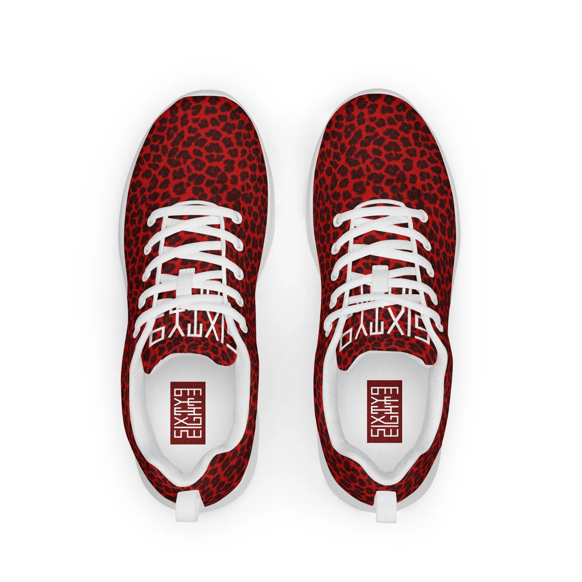 Sixty Eight 93 Logo White Cheetah Red Women’s Athletic Shoes