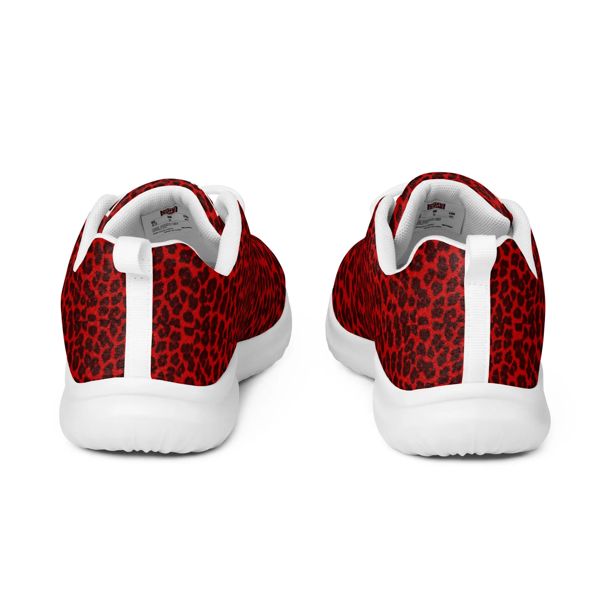 Sixty Eight 93 Logo White Cheetah Red Women’s Athletic Shoes