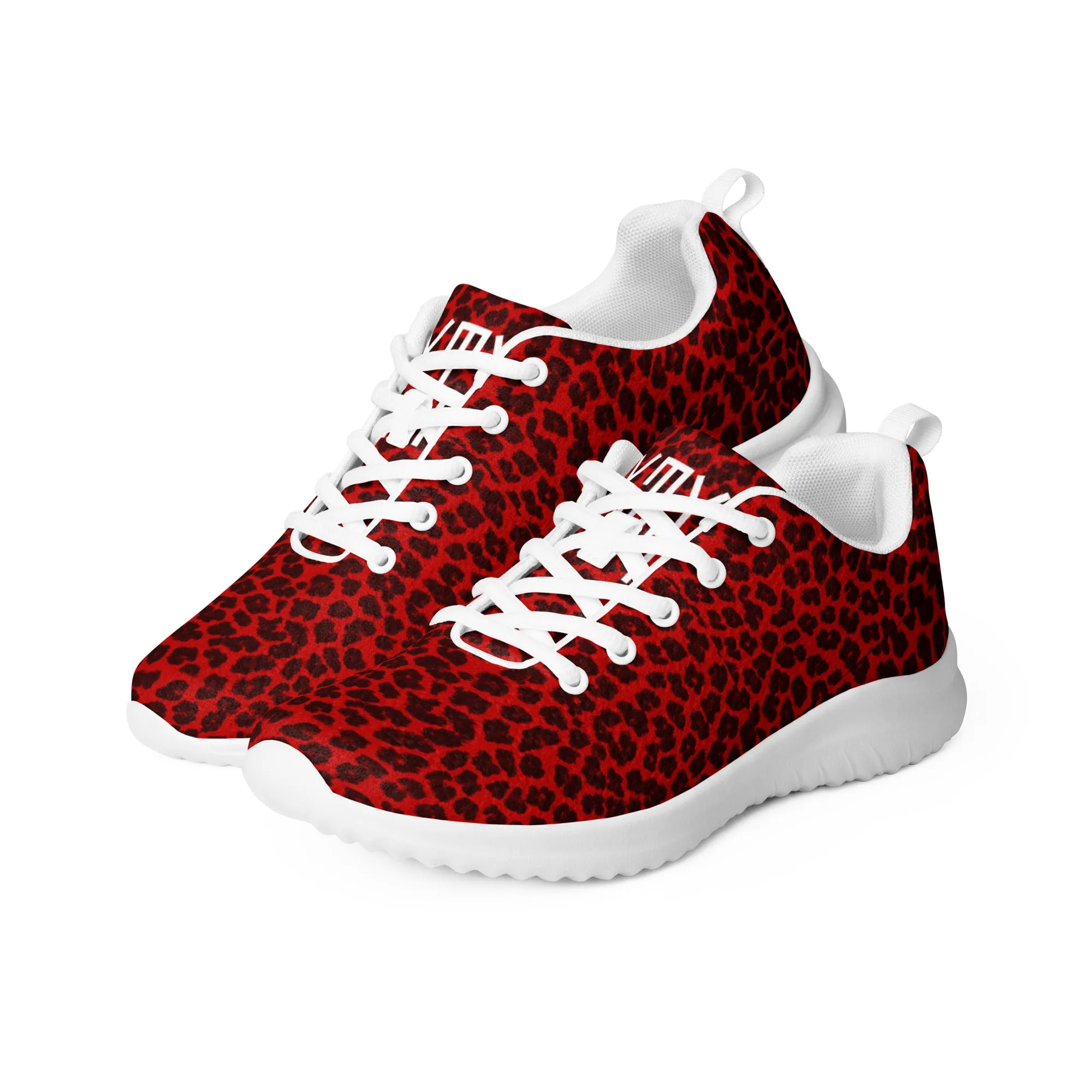 Sixty Eight 93 Logo White Cheetah Red Women’s Athletic Shoes