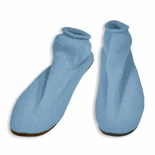 Slipper Socks, Hard Sole, Non Skid, Medium, Sky Blue