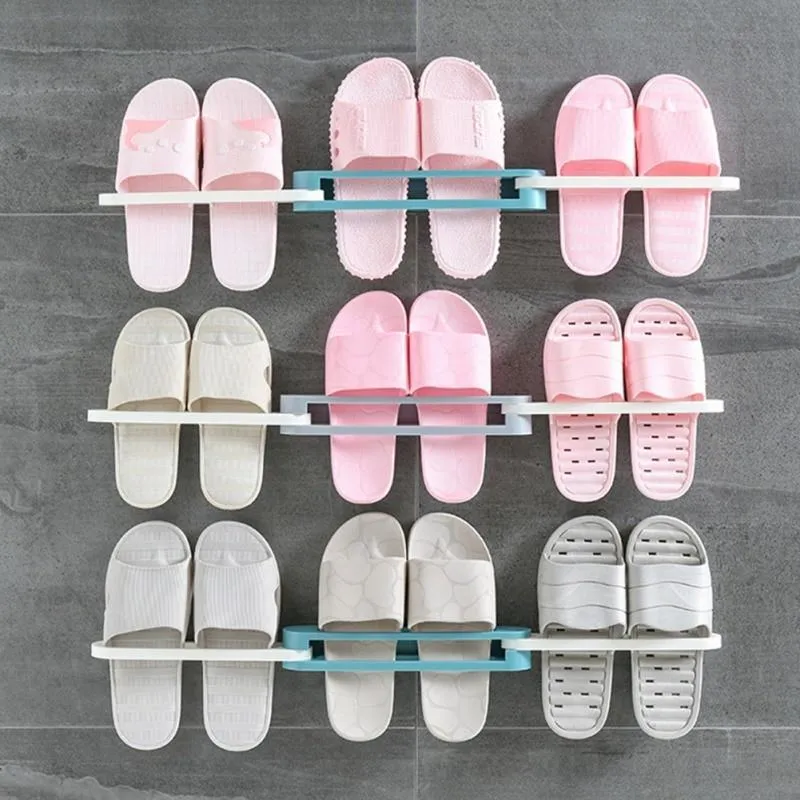 SlipSlippers - Self Adhesive Foldable Slipper Organizer Rack