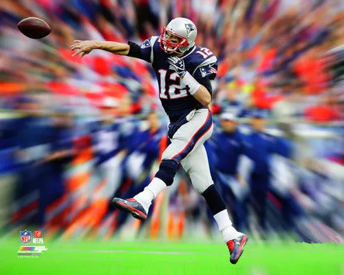 Tom Brady "Motion Blast" New England Patriots Premium NFL Poster Print - Photofile Inc.