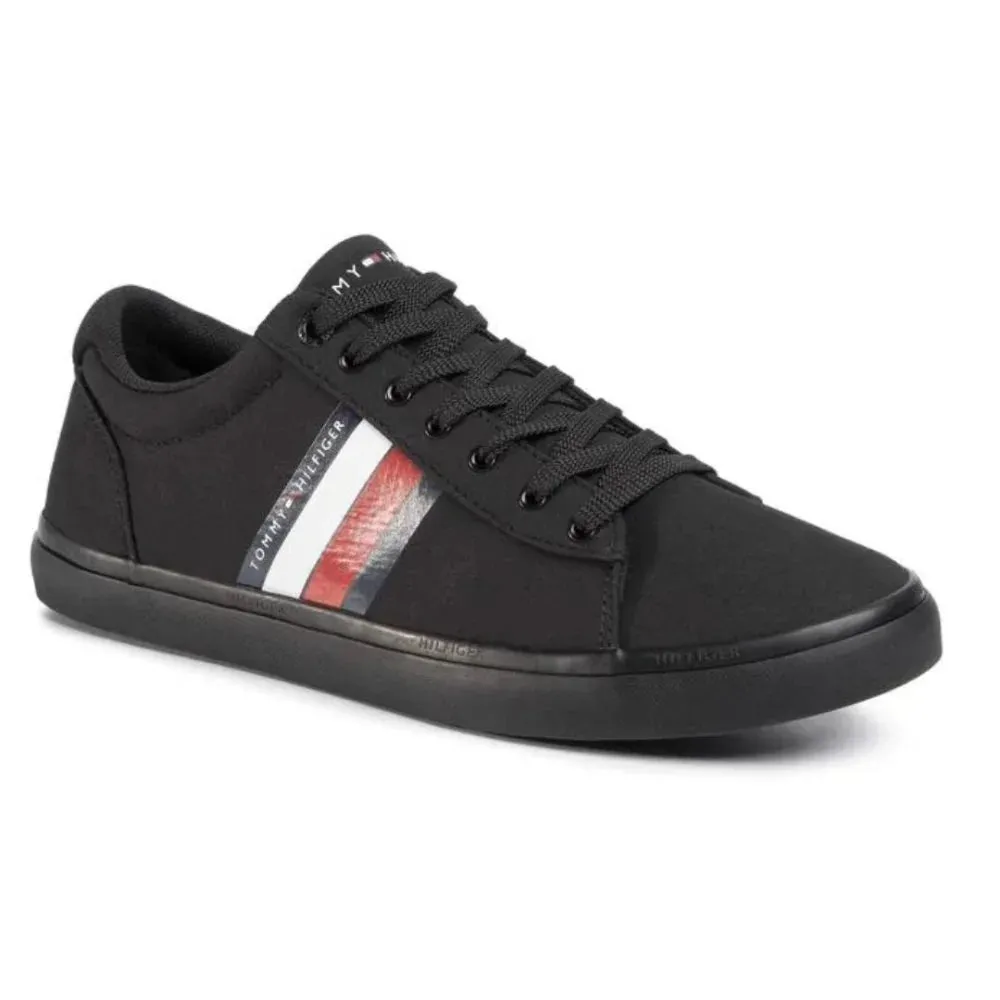 Tommy Hilfiger Tennis Essential Stripes Detail Sneaker FM0FM02685-BLKBLK