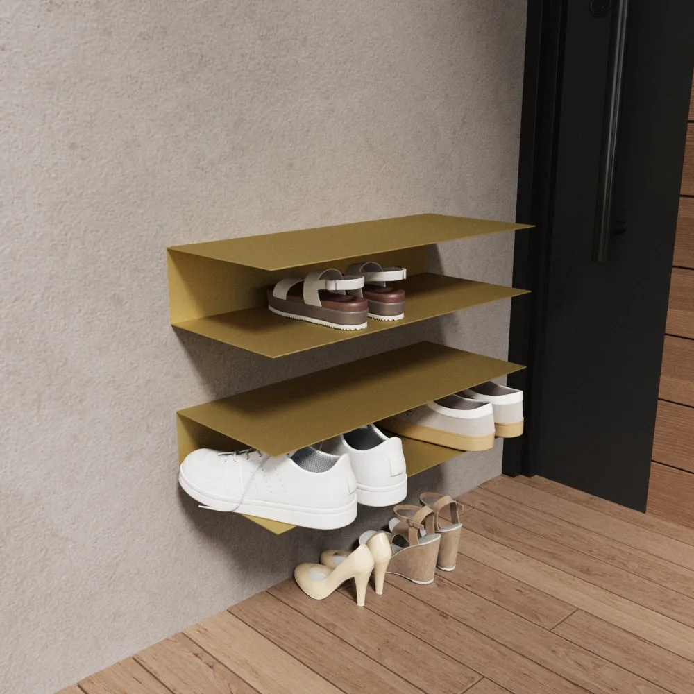 Wall Mounted Horizontal Shoe Rack