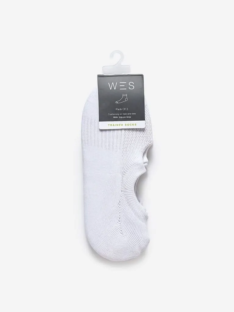 WES Lounge White Trainer Socks Pack Of Three