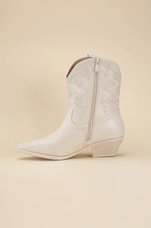 WILLA Metallic Western Booties