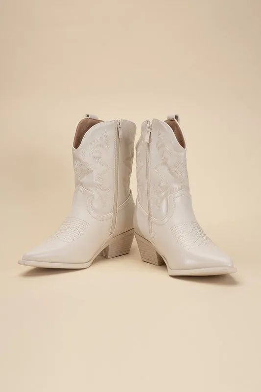 WILLA Metallic Western Booties