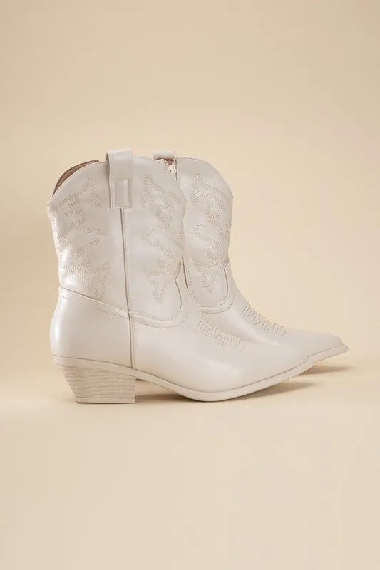 WILLA Metallic Western Booties