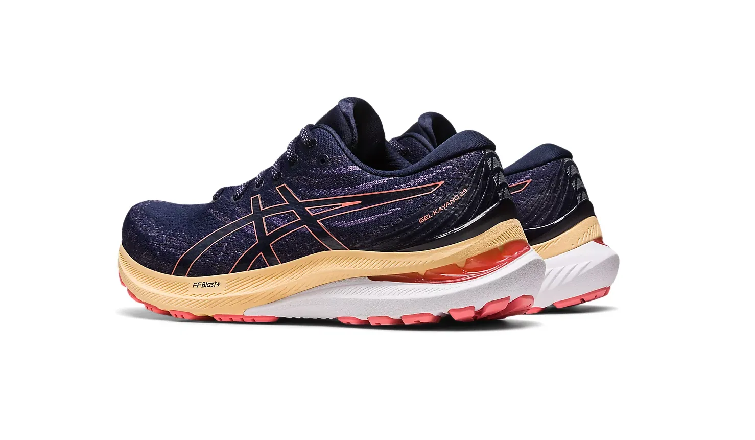 Womens Asics Gel-Kayano 29 Midnight/ Papaya Athletic Running Shoes