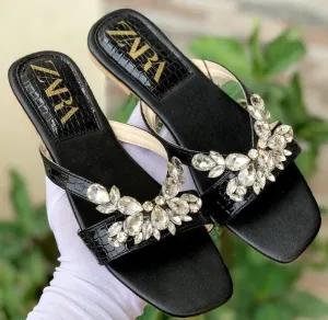 Z Crystal Flats (Black)